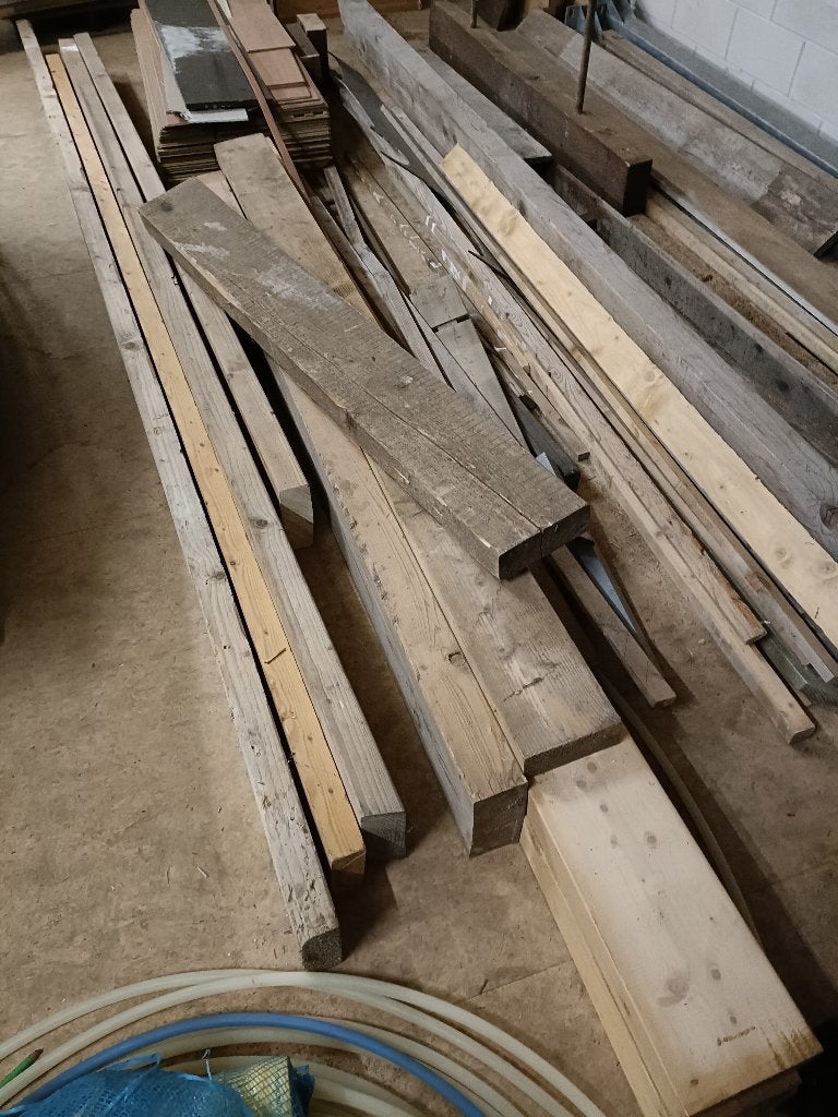 Restant nieuwe houten Balken en Planken (vuren en eiken), Ophalen, Nieuw, Balk, Vuren