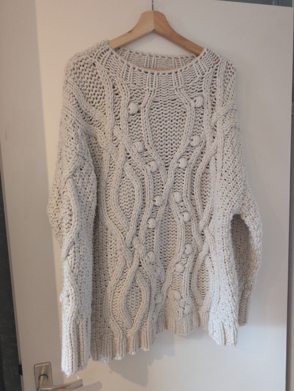 Zara Grof Gebreide Beige Trui Maat M, Maat 38/40 (M), Ophalen of Verzenden, Gedragen, Zara