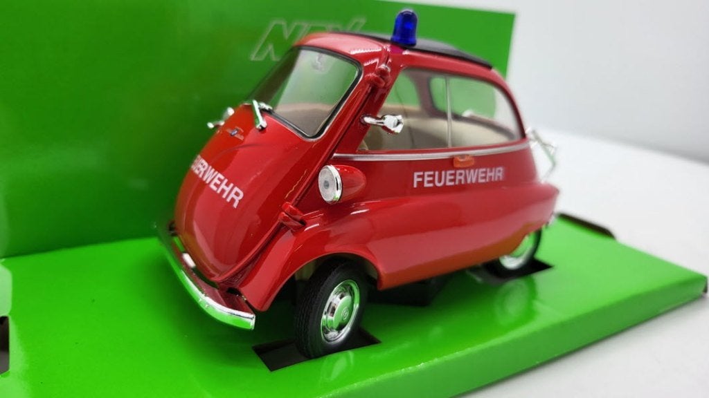 BMW Isetta 250 Brandweer Duitsland, Hobby en Vrije tijd, Auto, Welly, Welly, Nieuw