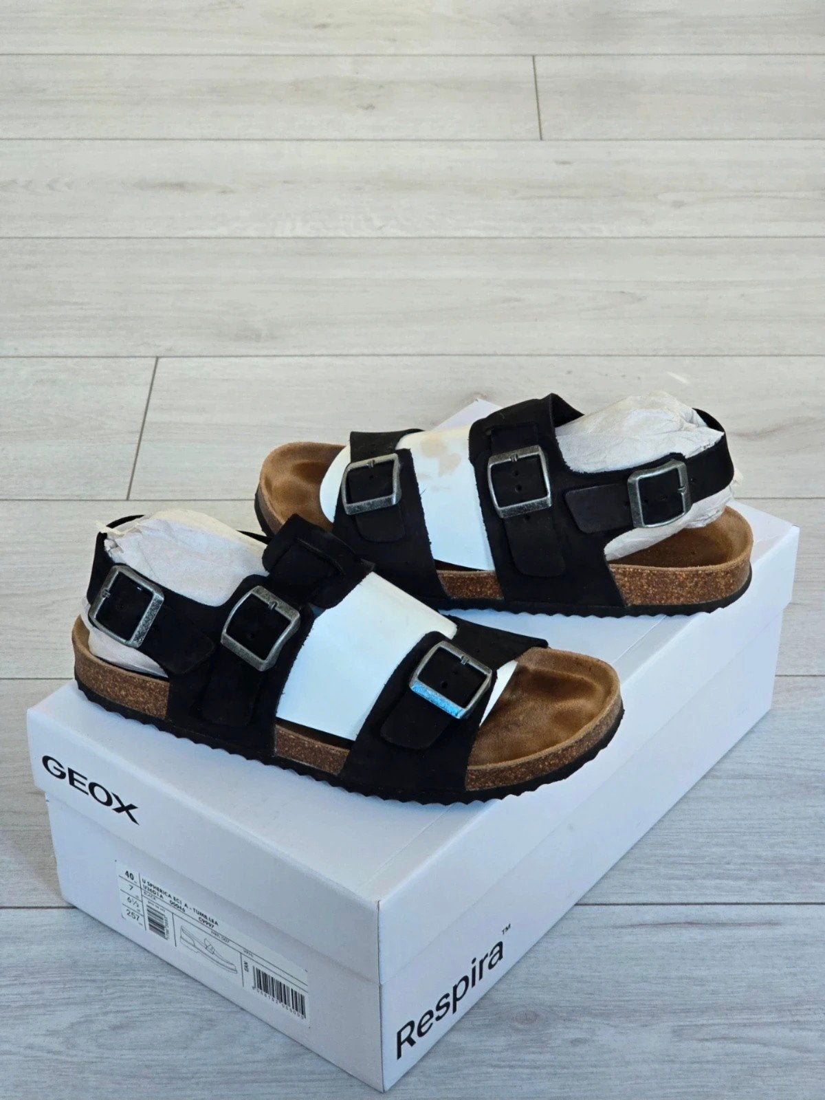 Geox Sandal Ghita Sandalen Zwart Maat 40, Kleding | Heren, Schoenen, Verzenden, Zo goed als nieuw, Zwart