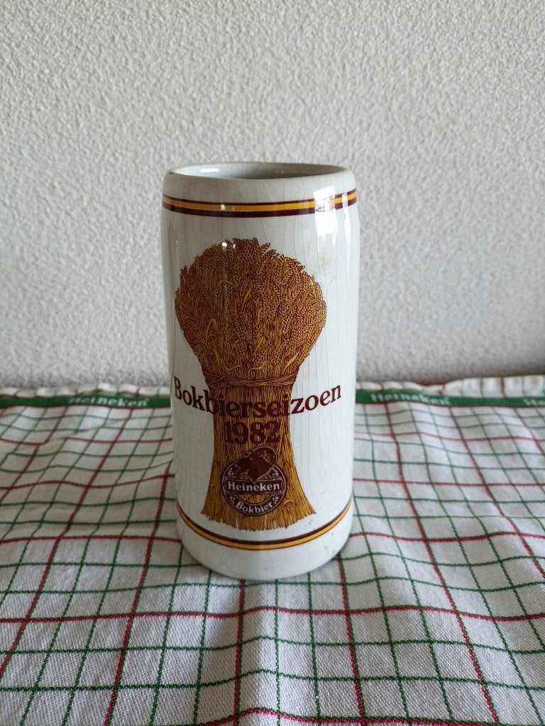 Heineken bokbier pul, Verzamelen, Biermerken, Ophalen of Verzenden, Zo goed als nieuw, Pul(len), Heineken