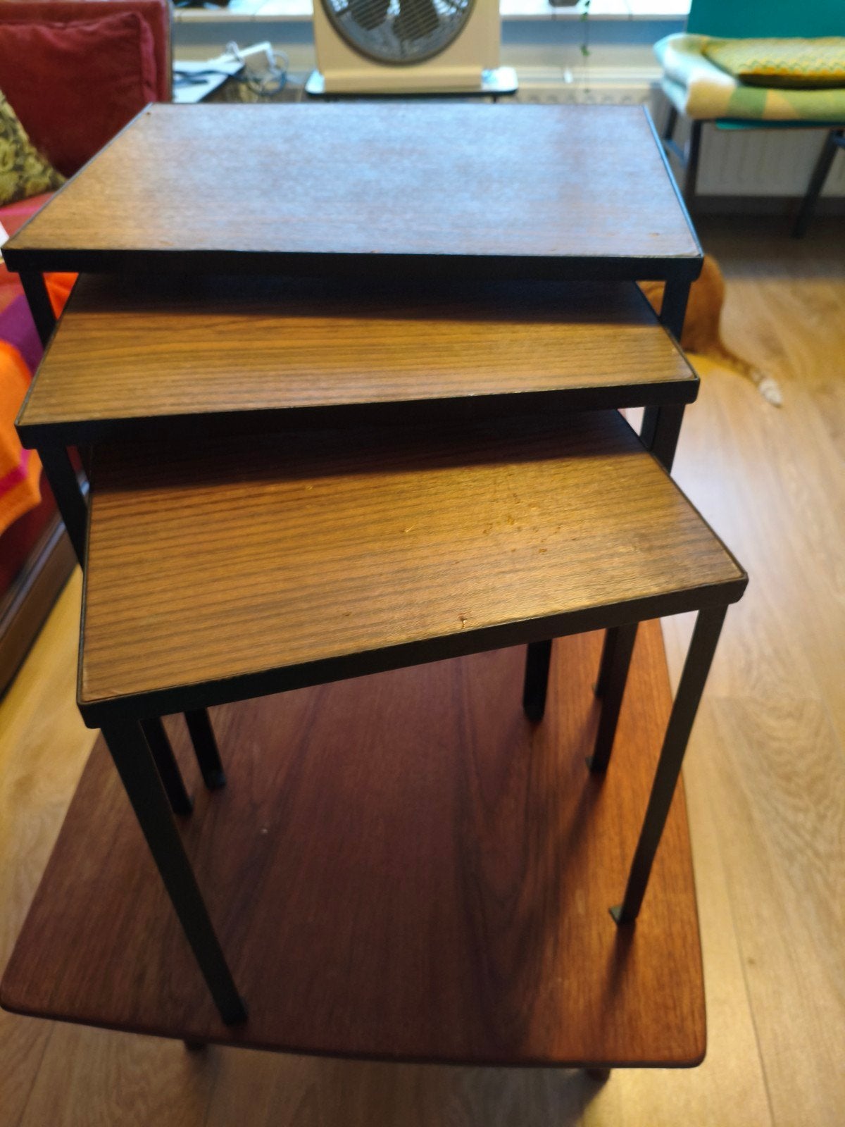 Vintage Artimeta mimiset / bijzettafels, Ophalen of Verzenden, Rechthoekig, Minder dan 55 cm, Minder dan 45 cm