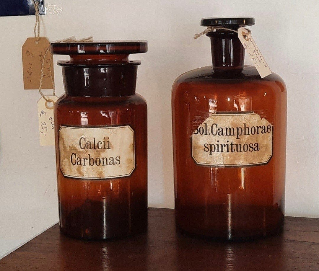 2 oude apothekers potten, Ophalen of Verzenden