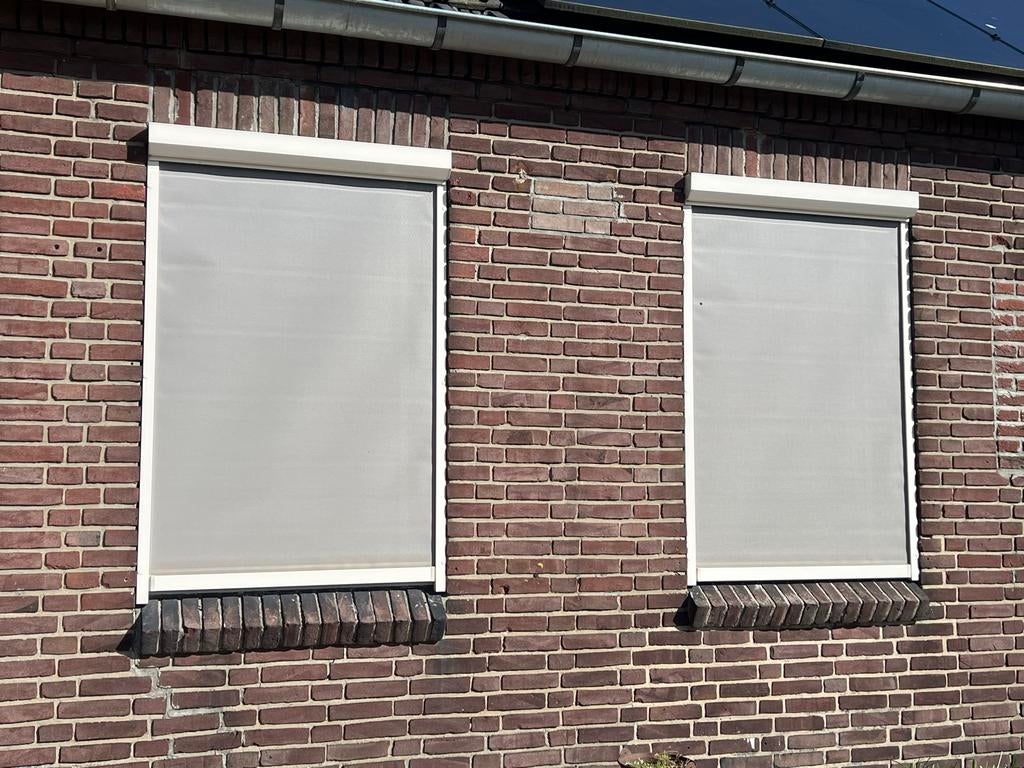 Windvaste rist screens, Tuin en Terras, Zonneschermen, Ophalen, Elektrisch, 150 tot 300 cm, Screen