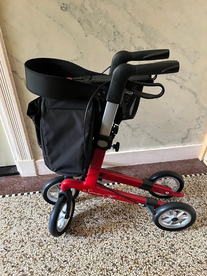 Rehasense Server CF Carbon Rollator Rood ultra lichtgewicht, Ophalen, Lichtgewicht, Nieuw