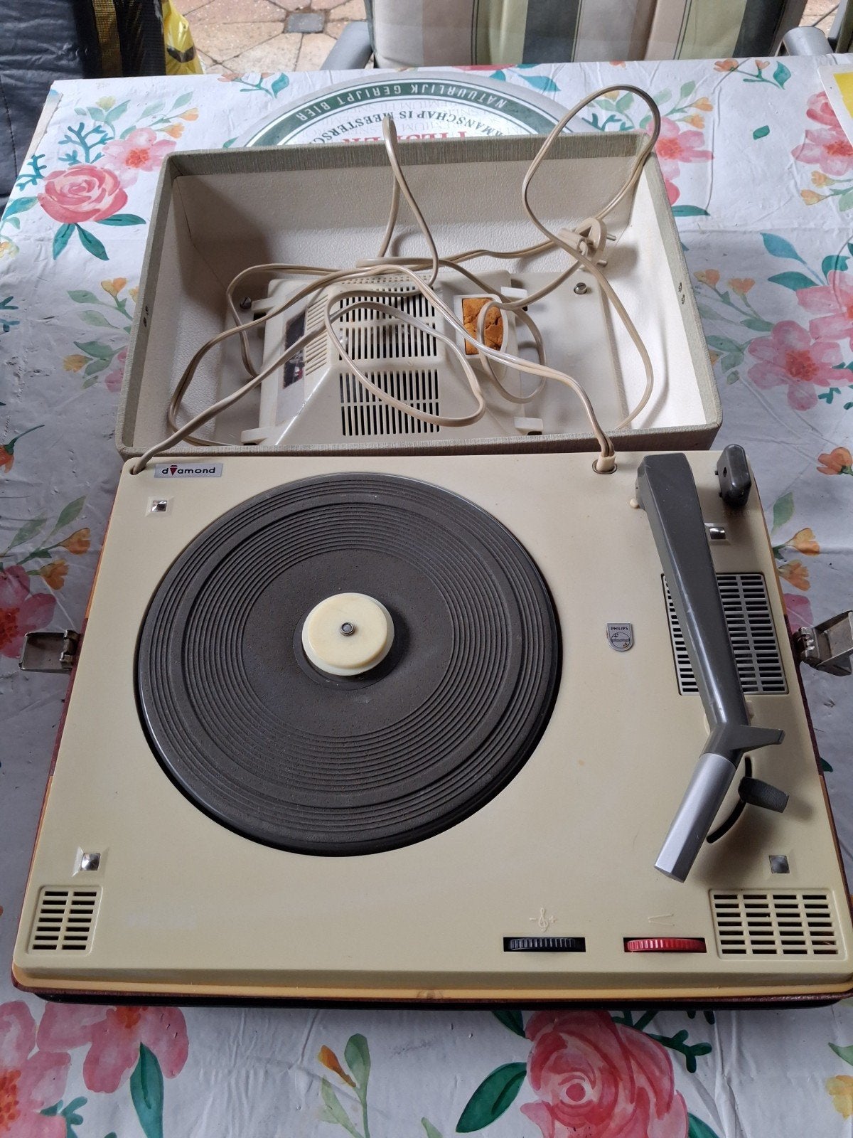 Vintage Philips Platenspeler - Draagbaar en Functioneel, Ophalen of Verzenden, Gebruikt, Platenspeler, Philips