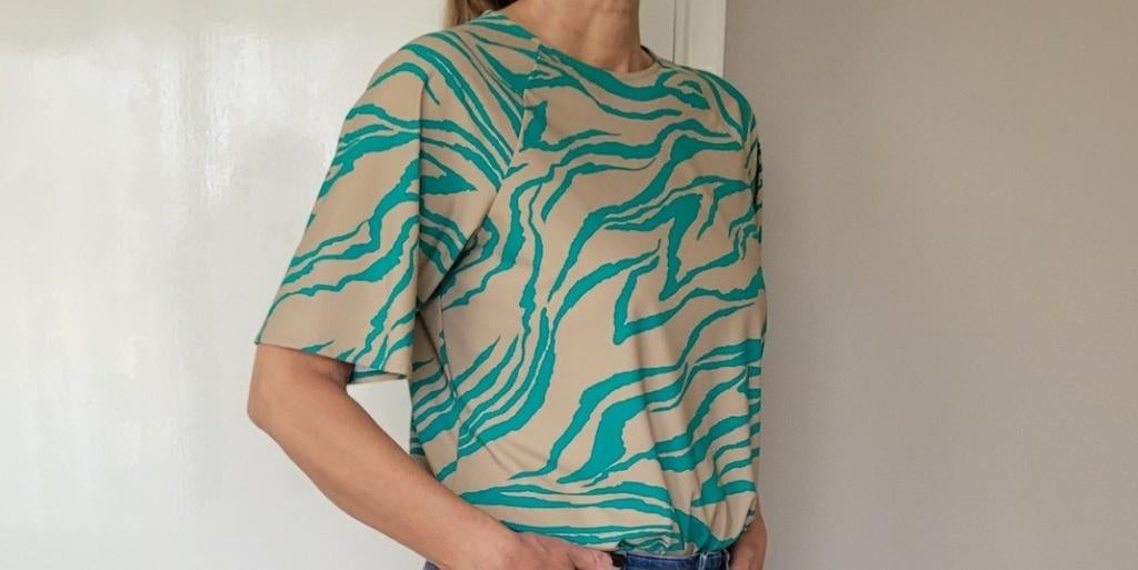 Studio Anneloes blouse M Smaragd Travelstof top, Maat 38/40 (M), Ophalen of Verzenden, Zo goed als nieuw, Overige kleuren