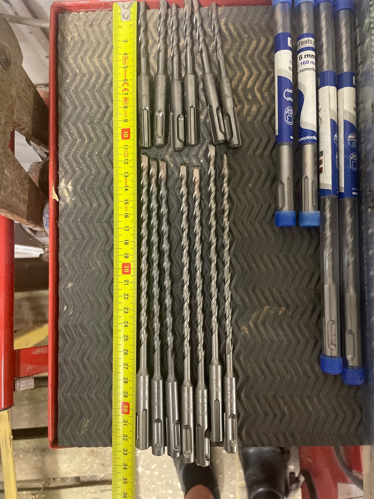 SDS boren set 6 en 8 mm - Diverse lengtes, Doe-het-zelf en Verbouw, Gereedschap | Boormachines, Ophalen of Verzenden, Gebruikt