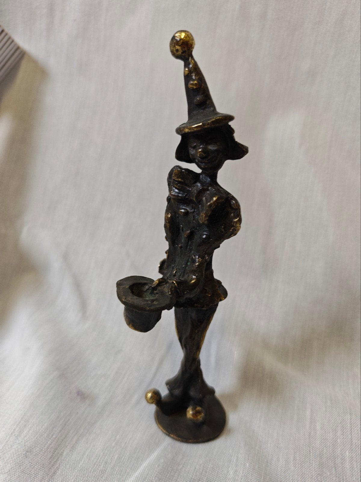 Bronzen beeldje van een nar of hofnar, Ophalen, Gebruikt, Mens