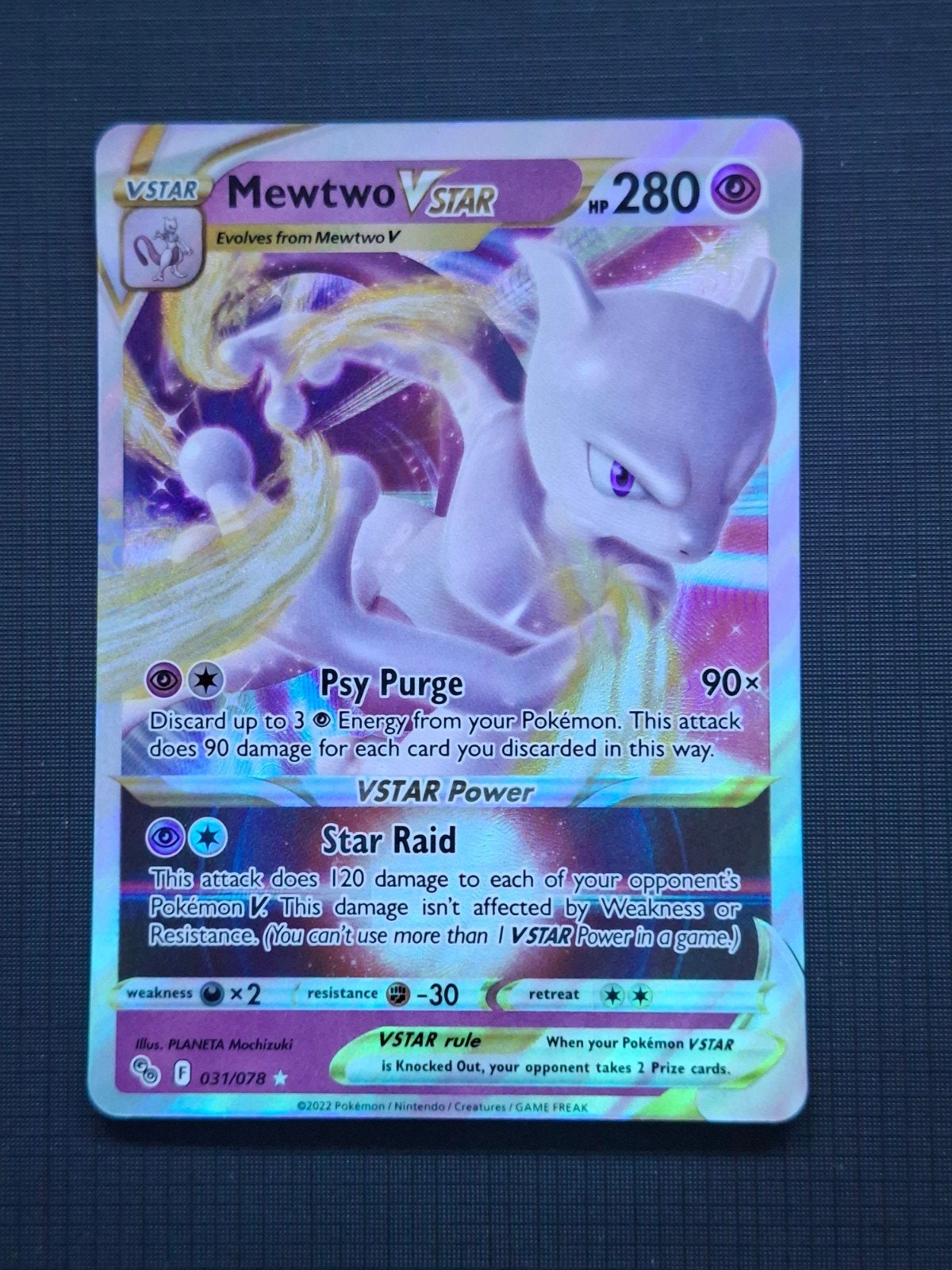 Mewtwo Vstar 031, Ophalen of Verzenden, Zo goed als nieuw