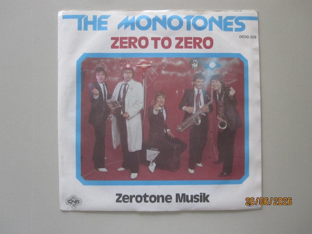 MONOTONES -  zero to zero - vinyl 7", Gebruikt, 7 inch, Ophalen of Verzenden, Pop