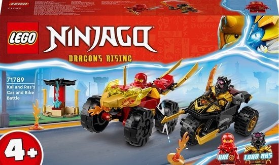 LEGO Ninjago 71789 Kai en Ras's Auto en Motor Gevecht, Ophalen of Verzenden