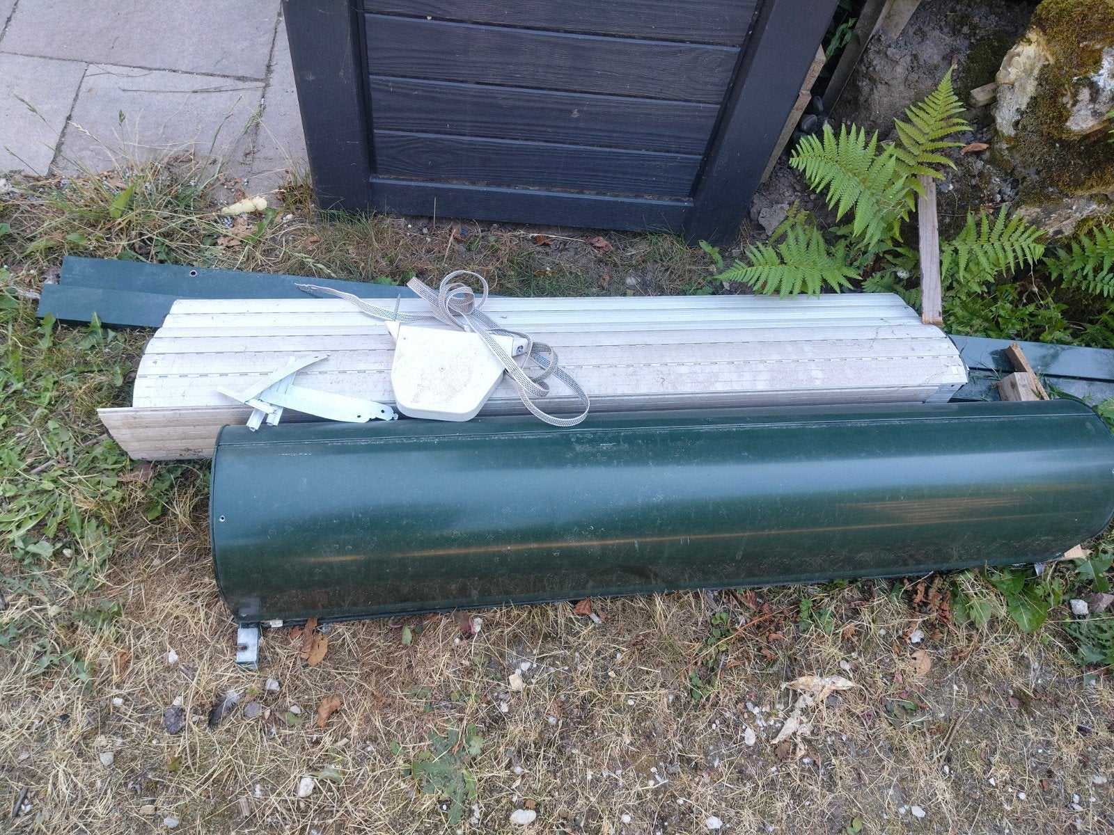 Gebruikt rolluik, groen,, Tuin en Terras, Minder dan 150 cm, Ophalen, Gebruikt