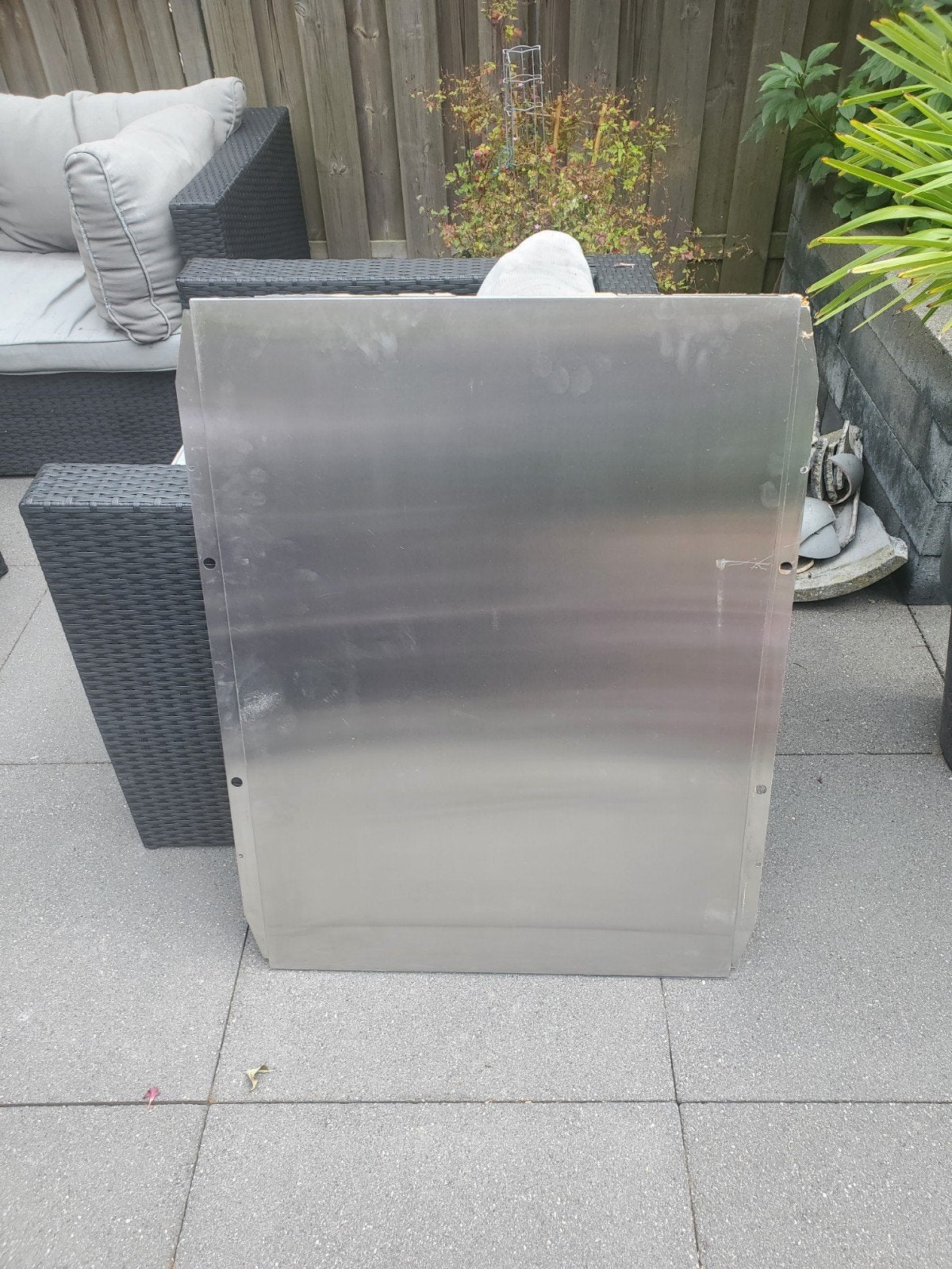 RVS achterwand voor 90 cm breed fornuis - Zo goed als nieuw, Ophalen, Zo goed als nieuw