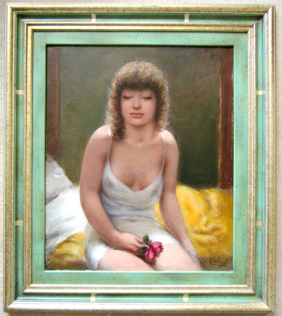 Lode Sebregts 1906-2002 =intiem portret van een jonge vrouw, Antiek en Kunst, Kunst | Schilderijen | Klassiek, Ophalen of Verzenden