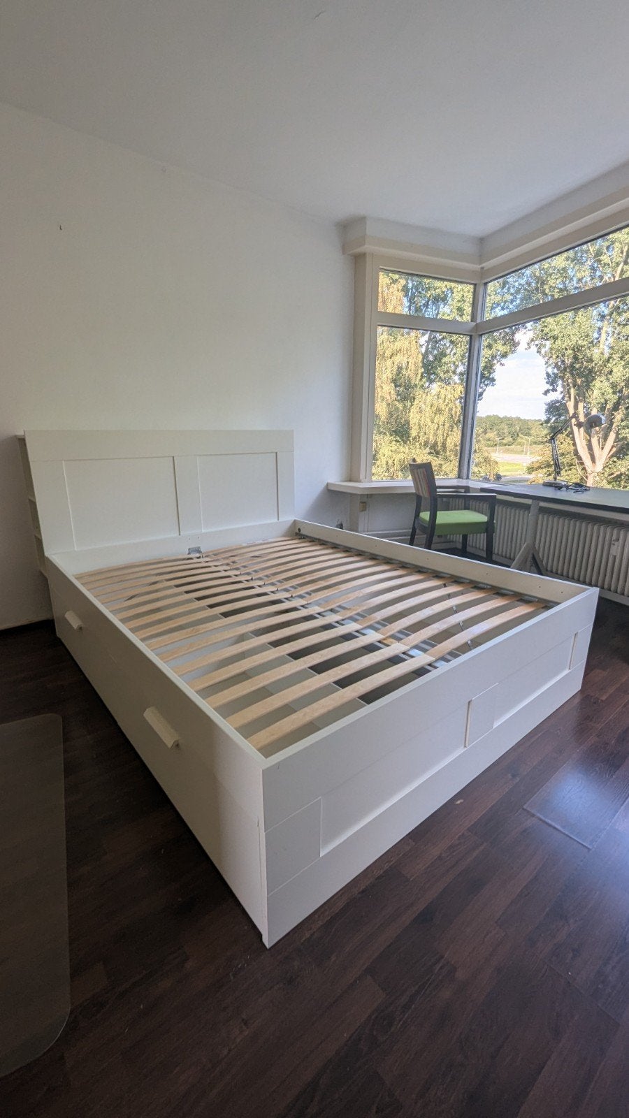 Ikea bed, Ophalen, Gebruikt, Wit, Tweepersoons