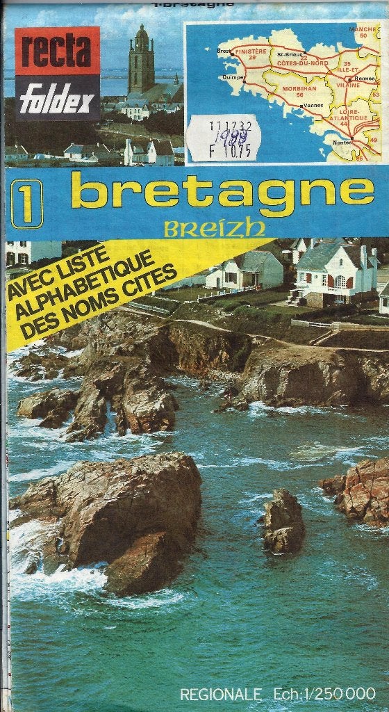 Pl1517 plattegrond bretagne, Gelezen, 2000 tot heden, Ophalen of Verzenden, Landkaart