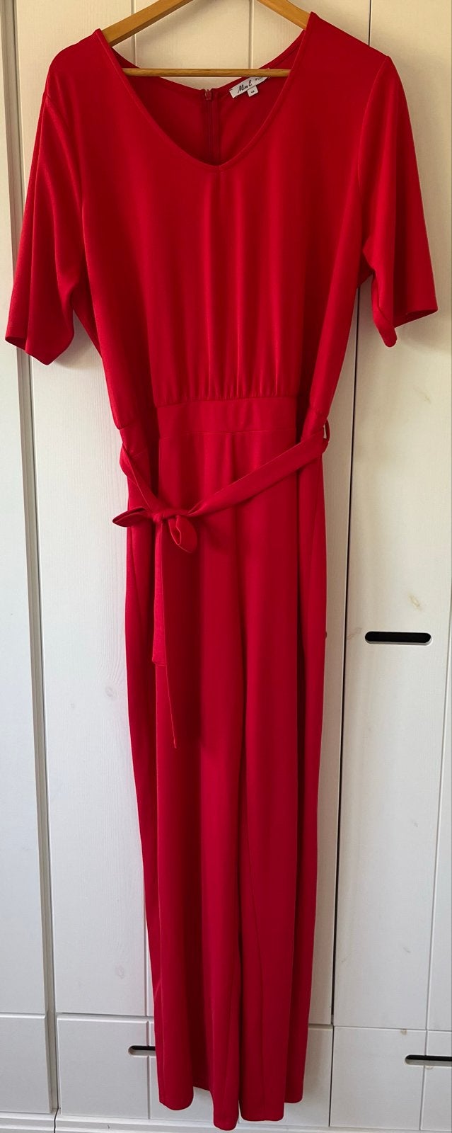 Miss E Plus rode jumpsuit maat 46, Kleding | Dames, Ophalen of Verzenden, Zo goed als nieuw, Maat 46/48 (XL) of groter, Rood