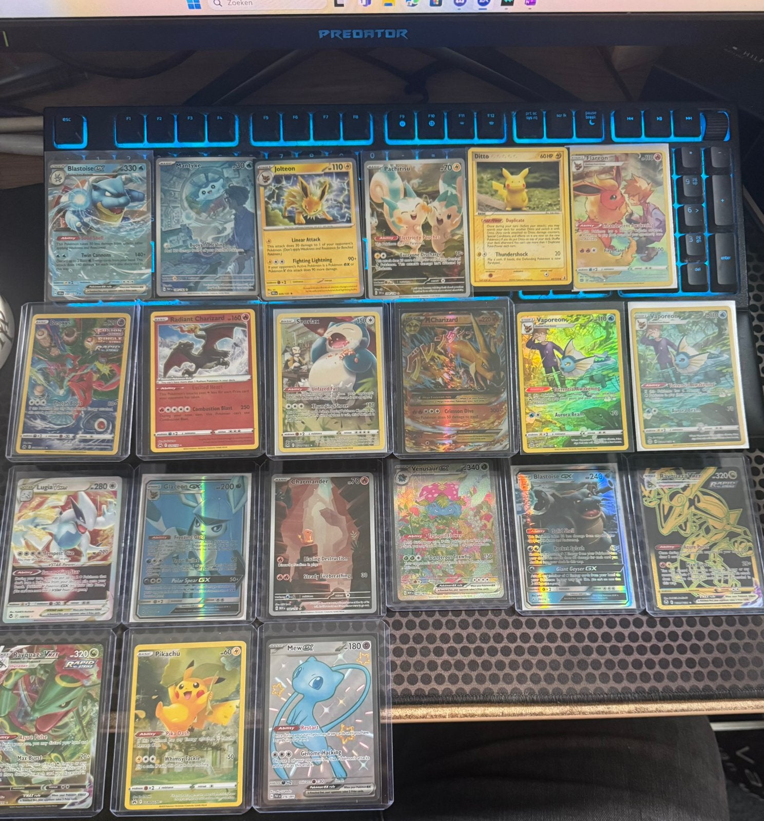 Pokémon kaarten collectie - Zeldzame kaarten, Ophalen, Zo goed als nieuw, Meerdere kaarten, Foil