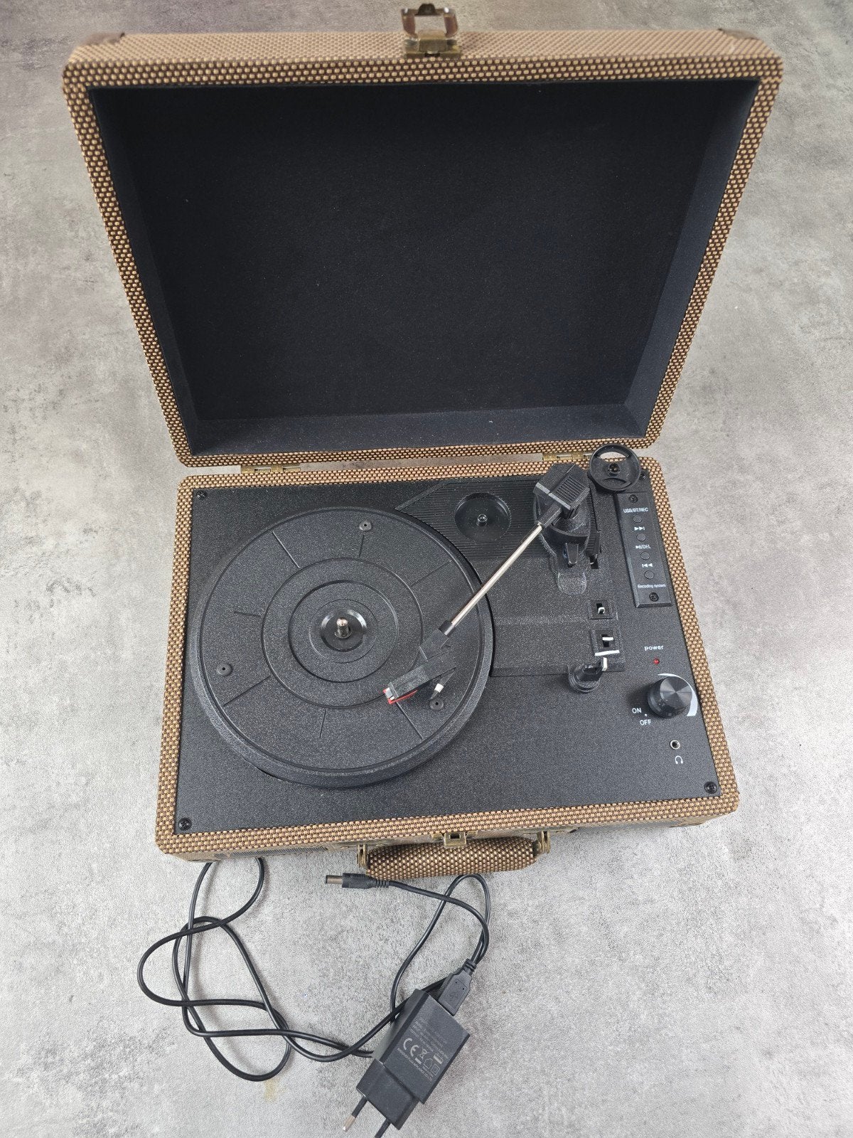 Draagbare Platenspeler in Koffer - Vintage Stijl, Ophalen, Zo goed als nieuw, Platenspeler, Overige merken