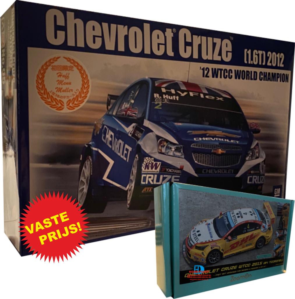 Chevrolet Cruze Tom Coronel (Beemax 24003 ZoomOn Z012) 1/24, Hobby en Vrije tijd, Modelbouw | Auto's en Voertuigen, Nieuw, Auto