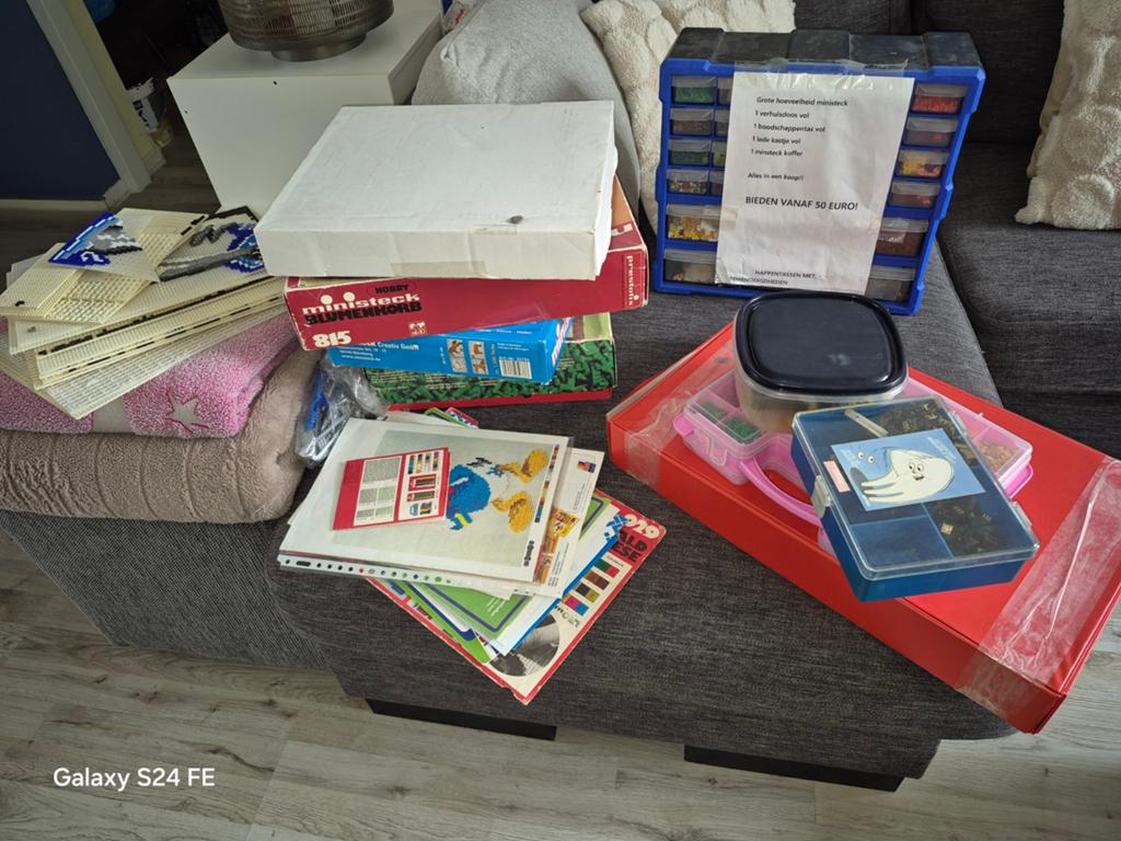 Grote Ministeck Collectie: Dozen, Platen & Voorbeelden, Hobby en Vrije tijd, Ministeck, Ophalen, Gebruikt, Box-set