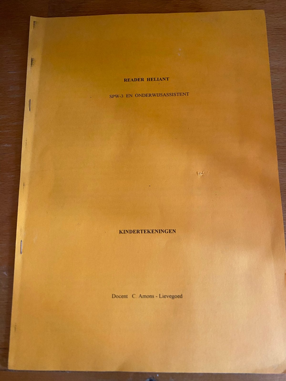 Reader Heliant SPW-3 & Onderwijsassistent Kindertekeningen, Boeken, Ophalen of Verzenden, Gamma, Gelezen, MBO