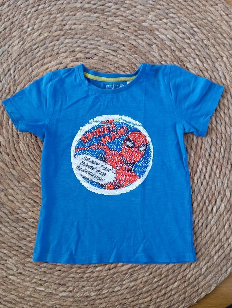 C&A Spiderman pailletten T-shirt, Ophalen of Verzenden, C&A, Jongen, Shirt of Longsleeve