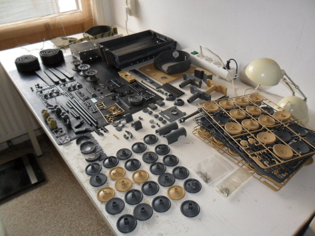Tamiya Vintage RC tank 1:16 Tiger1 onderdelen Gebruikt!, Hobby en Vrije tijd, Modelbouw | Radiografisch | Overige, Ophalen of Verzenden