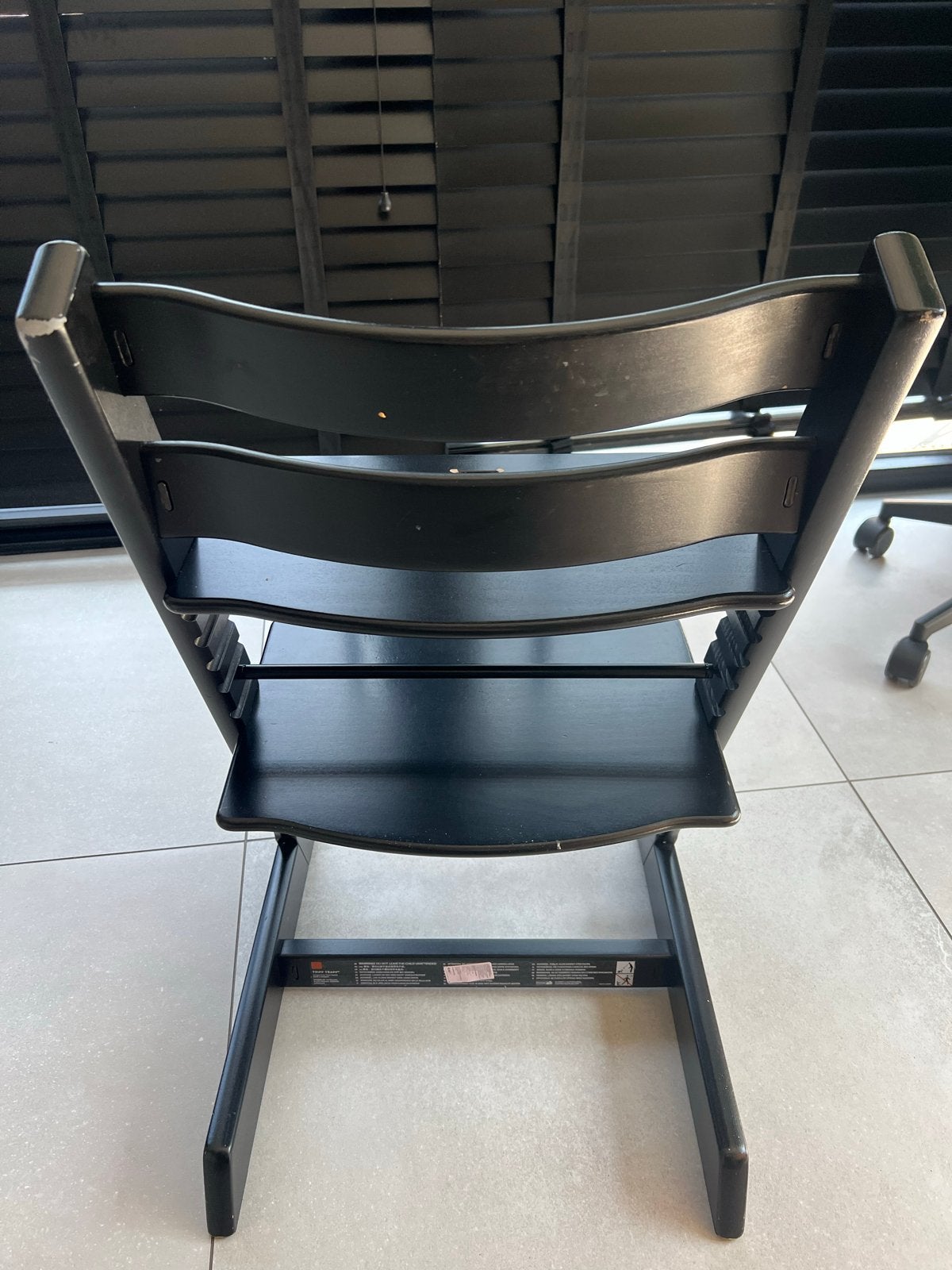 Stokke Tripp Trapp meegroeistoel - Zwart, Ophalen, Gebruikt, Meegroeistoel, Aanschuifbaar