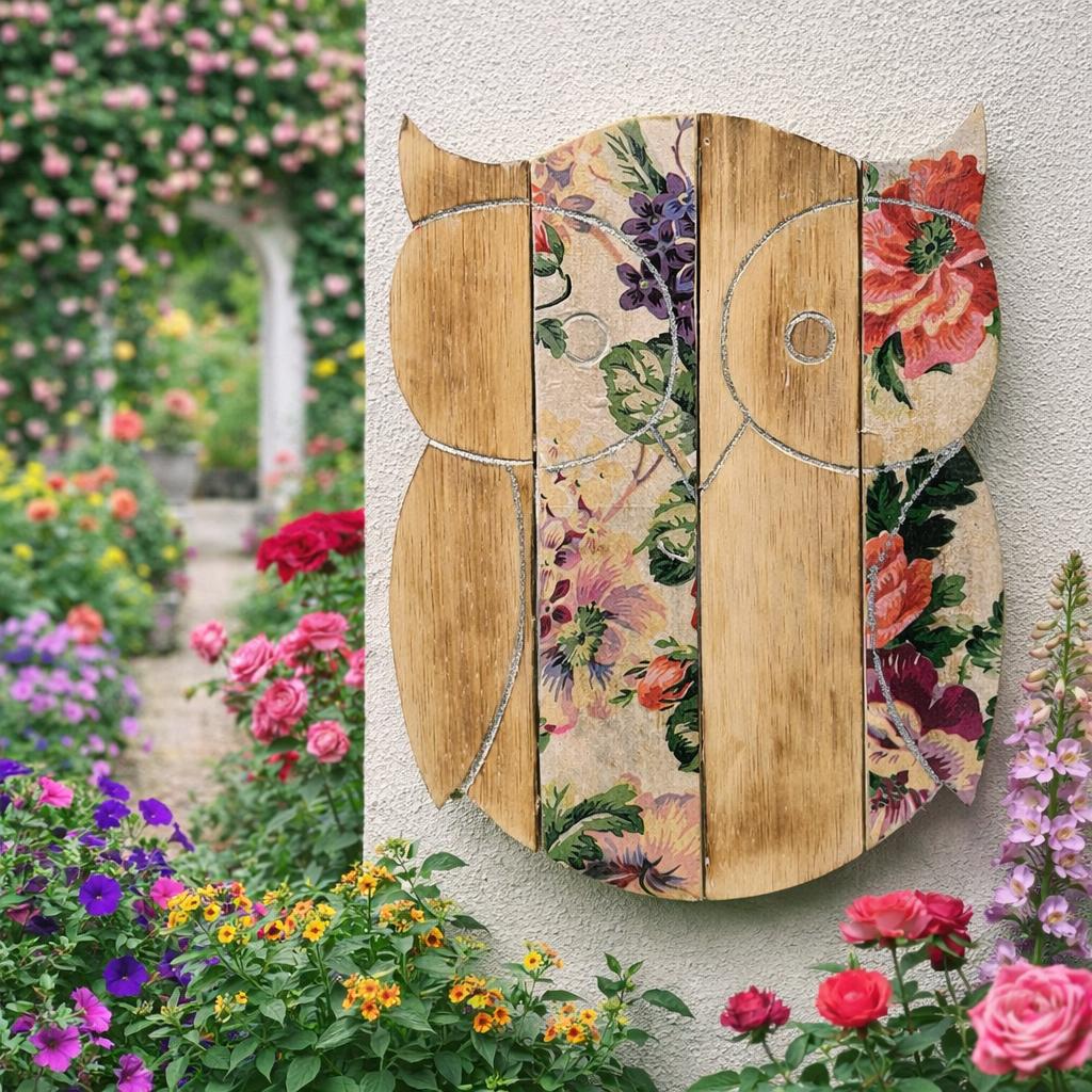 Decoratieve houten wandbord Uil, Ophalen of Verzenden, Zo goed als nieuw