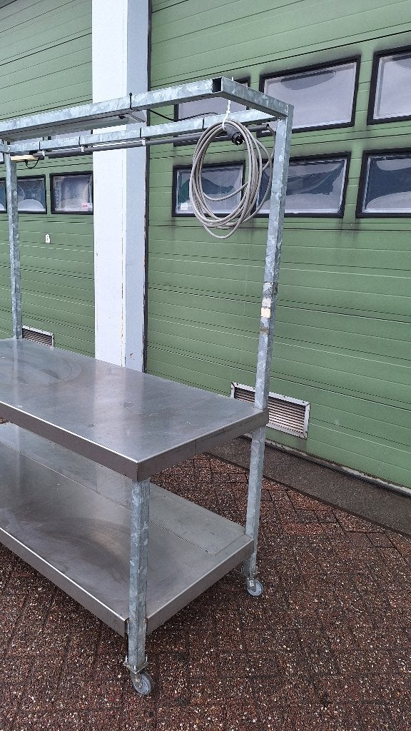 Werkbank werktafel RVS/gegalvaniseerd 70x182 cm, Ophalen, Gebruikt, 150 tot 200 cm, Industriepark 2a 9351PA Leek
