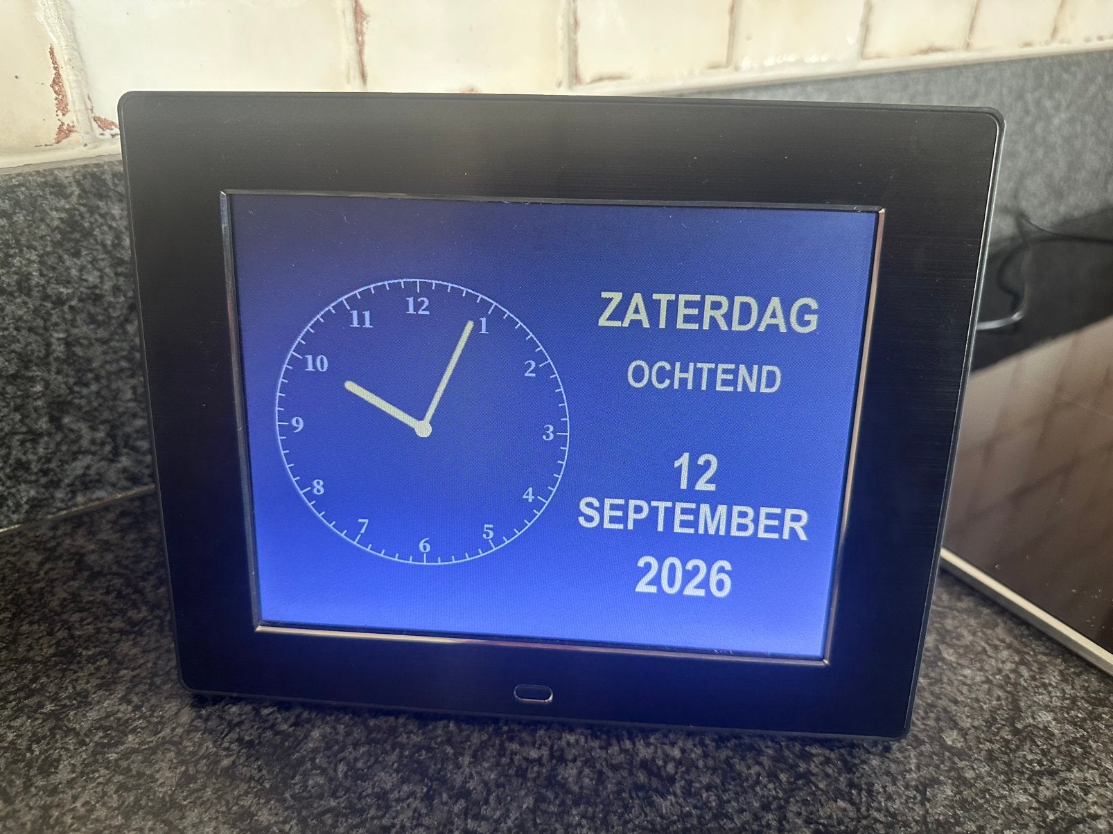 Dementie klok met alarmfunctie, Ophalen of Verzenden, Zo goed als nieuw