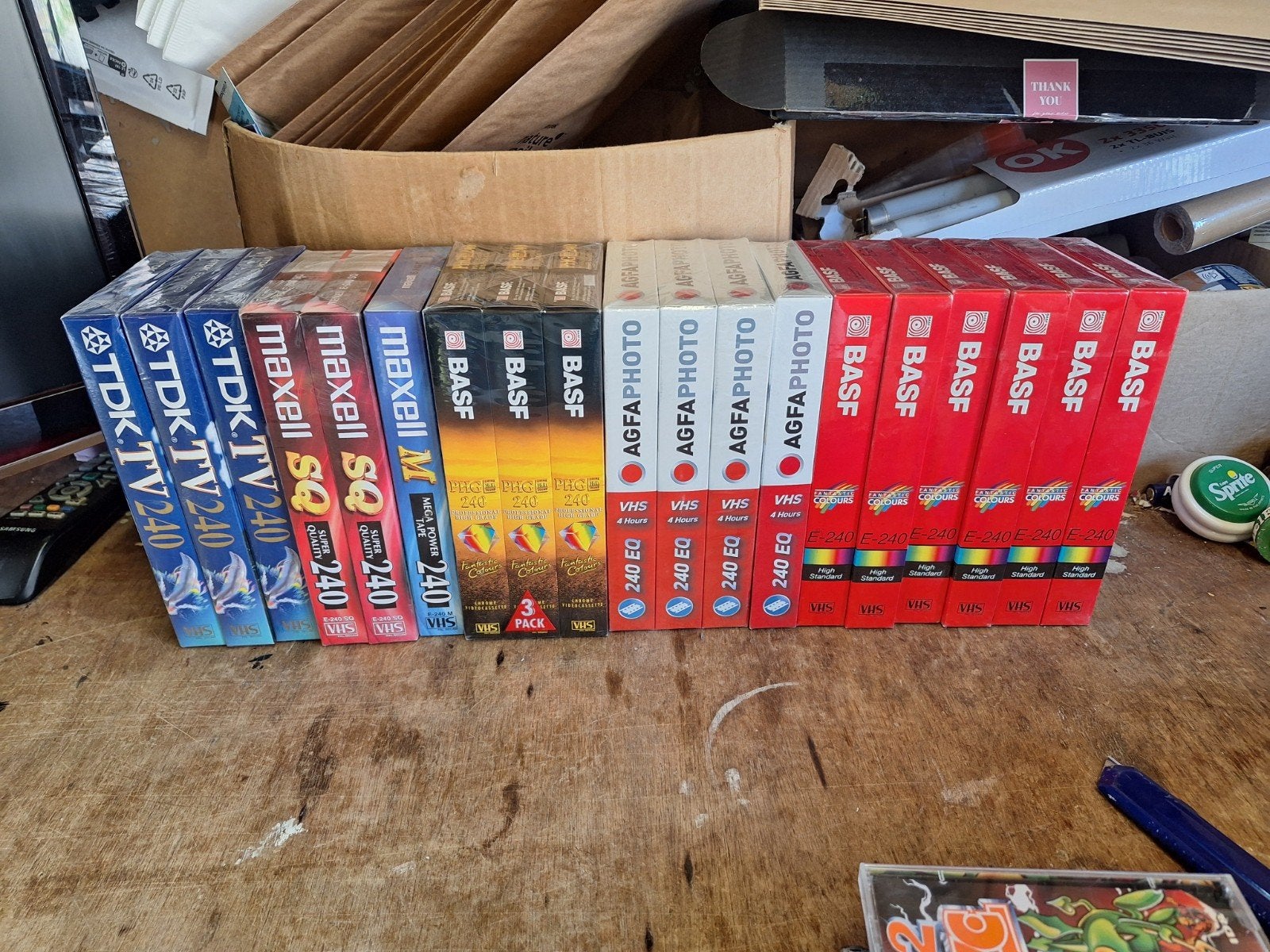 Vintage 19x VHS-videobanden 4 uur (TDK, Maxell, BASF, Agfa), Ophalen of Verzenden, Nieuw in verpakking, VHS