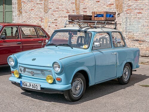 Vintage reiskoffer voor op de imperiaal van oldtimer!, Ophalen, Gebruikt