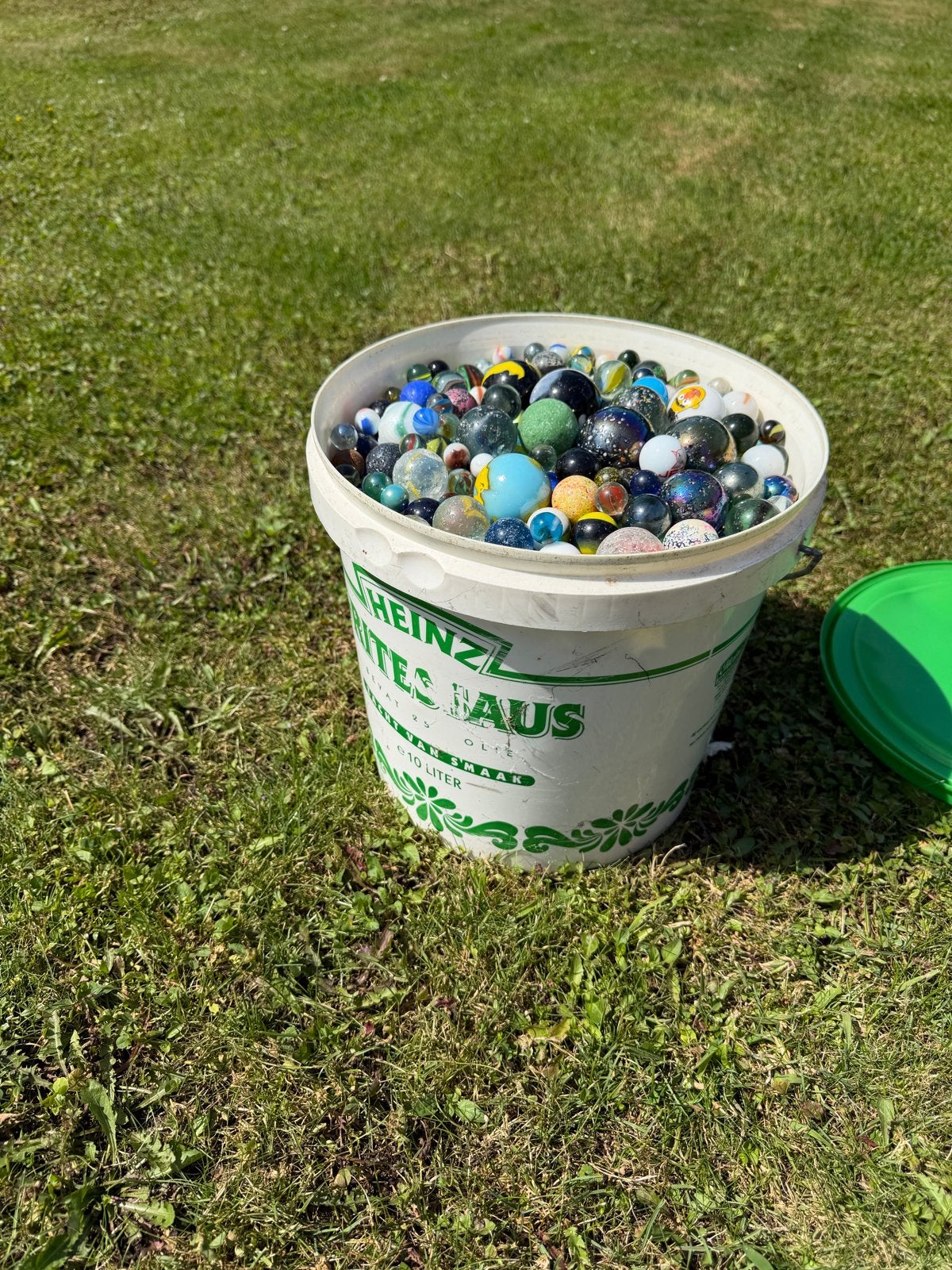 Emmer vol met diverse knikkers - Groot assortiment, Ophalen, Gebruikt, Jongen of Meisje