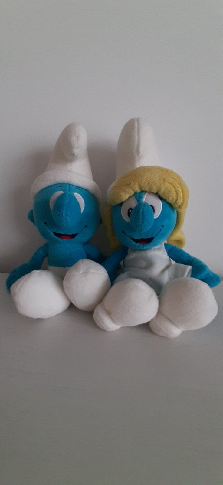 Smurfen knuffels - smurf en smurfin 30 cm, Verzamelen, Smurfen, Ophalen of Verzenden, Zo goed als nieuw, Verschillende Smurfen