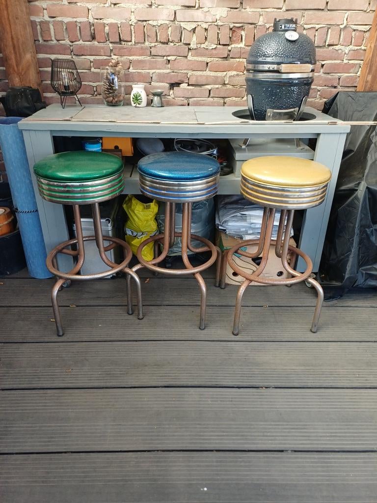 BBQ verrijdbare tafel met marmeren plaat en opbergruimte, Ophalen of Verzenden