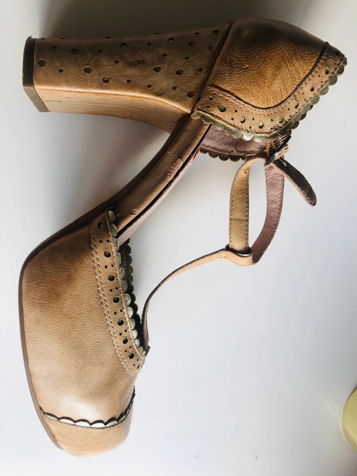 Te koop: leren schoenen, Camel, 39, Ophalen of Verzenden, Zo goed als nieuw, Bruin