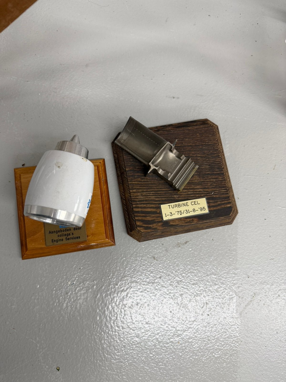 2x KLM / luchtvaart memorabilia Engine Services + turbinebla, Ophalen of Verzenden, Gebruikt, Overige typen