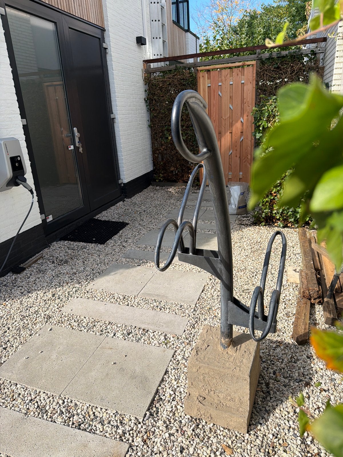 Unieke fietsenstandaard  gratis af te halen, Ophalen, Gebruikt