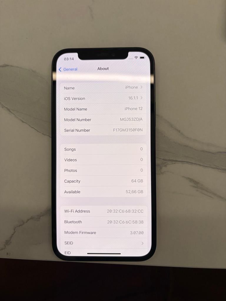 iPhone 12 Zwart 64 GB - Zo goed als nieuw, Ophalen, Zwart, Zo goed als nieuw, Zonder simlock
