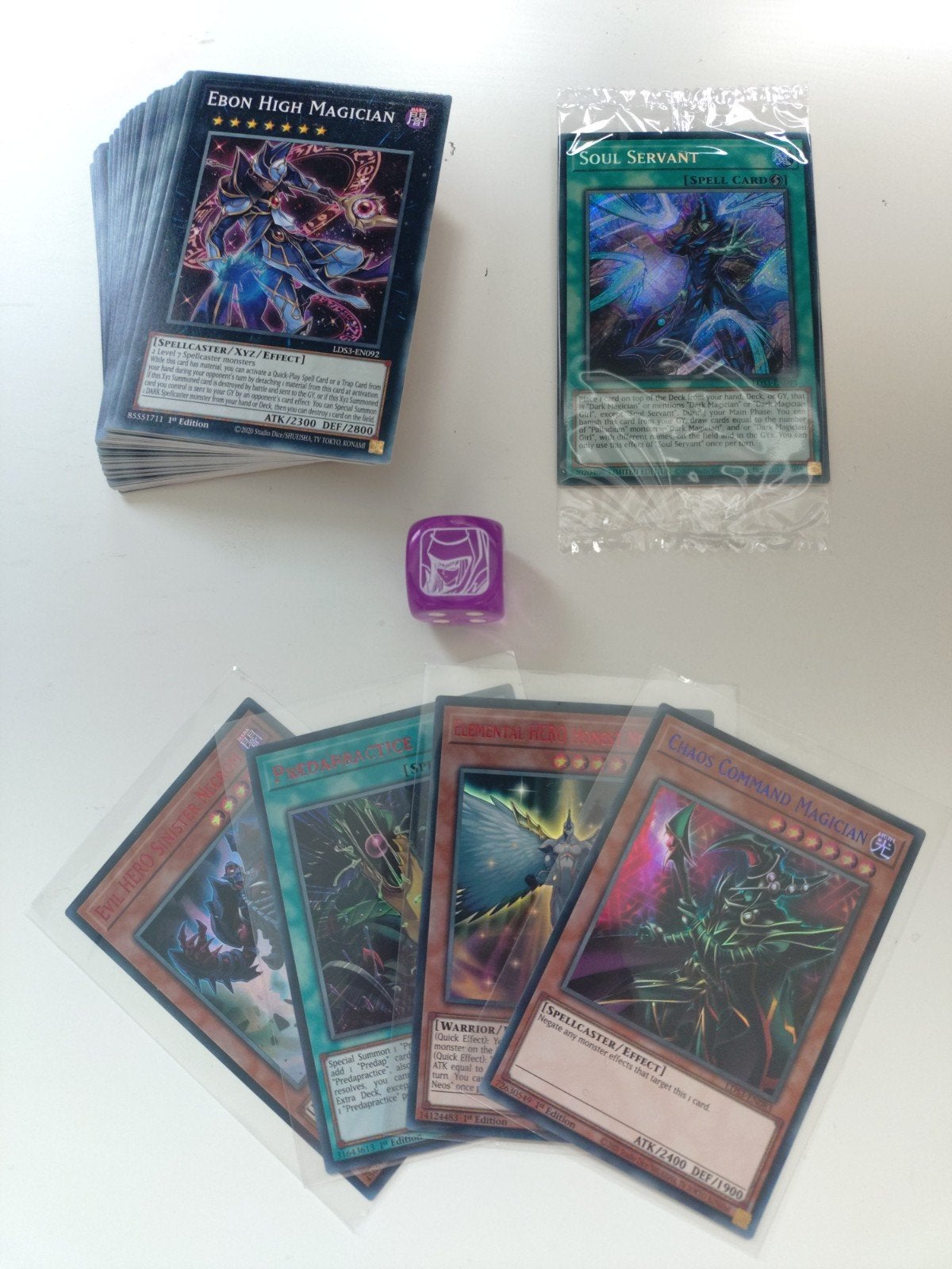 Yu-Gi-Oh! LDS3 cards incl. Sealed Soul Servant & Dice, Ophalen of Verzenden, Nieuw, Meerdere kaarten, Foil