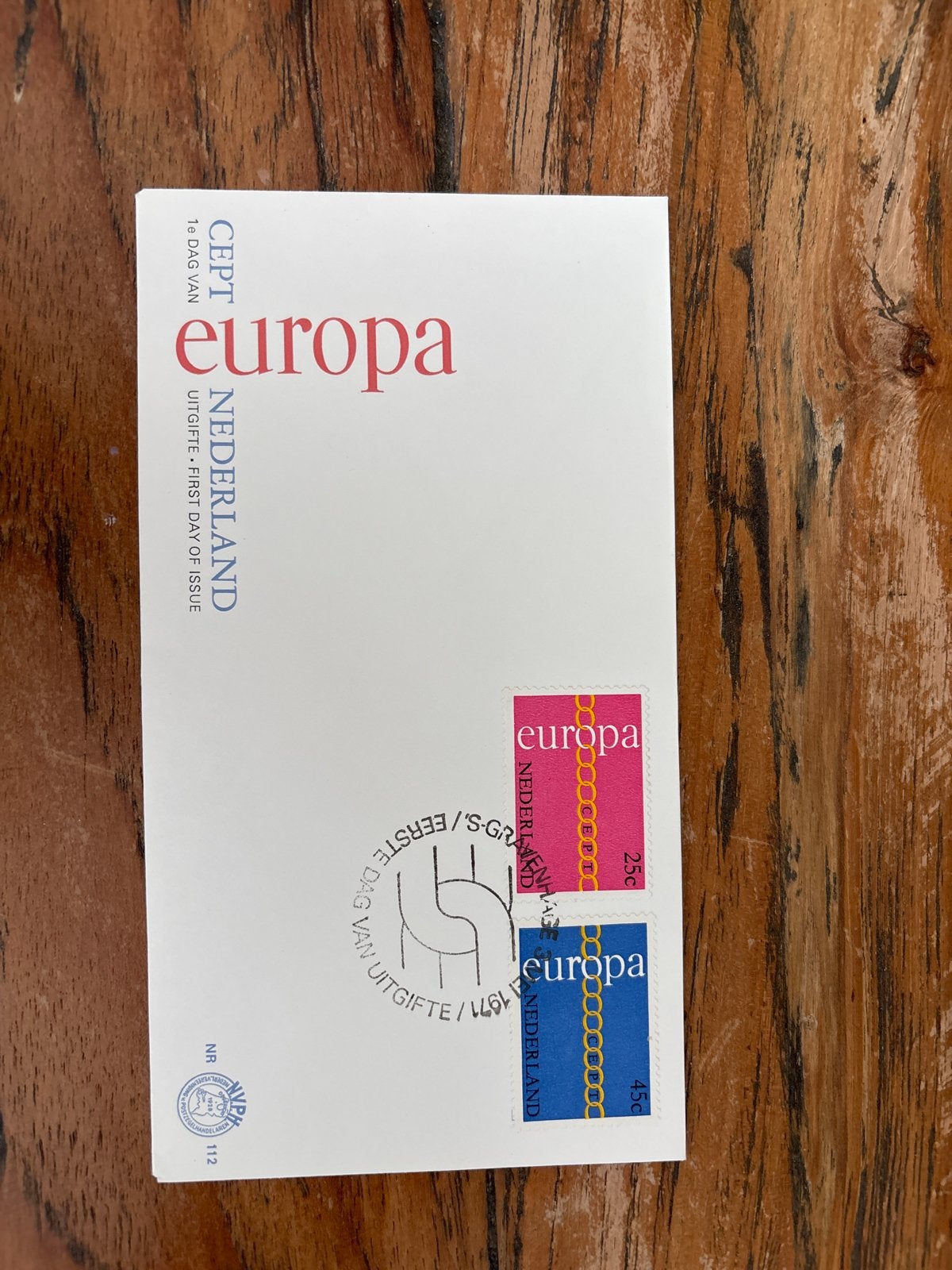 CEPT Europa Nederland Eerste Dag van Uitgifte 1971, Ophalen of Verzenden, Onbeschreven, Nederland