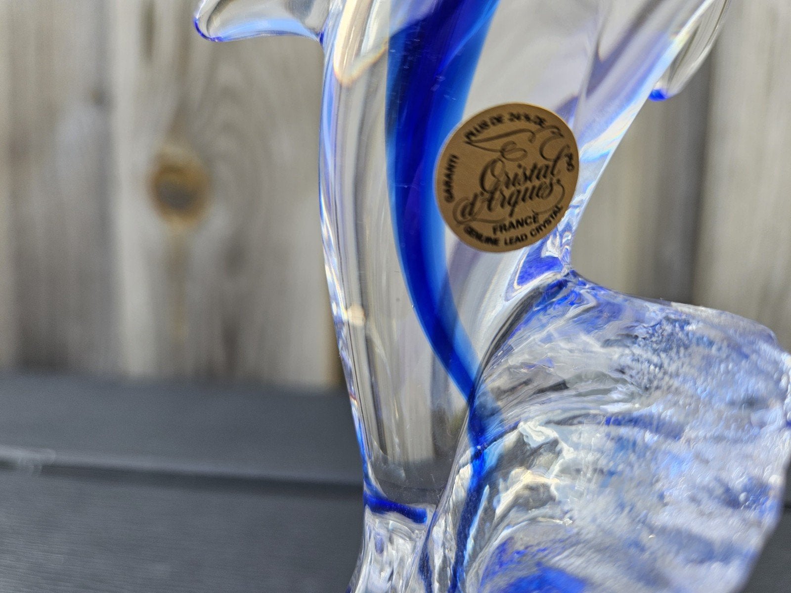 Cristal d'Arques Loodkristal Dolfijn Beeldje, Antiek en Kunst, Antiek | Glas en Kristal, Ophalen of Verzenden
