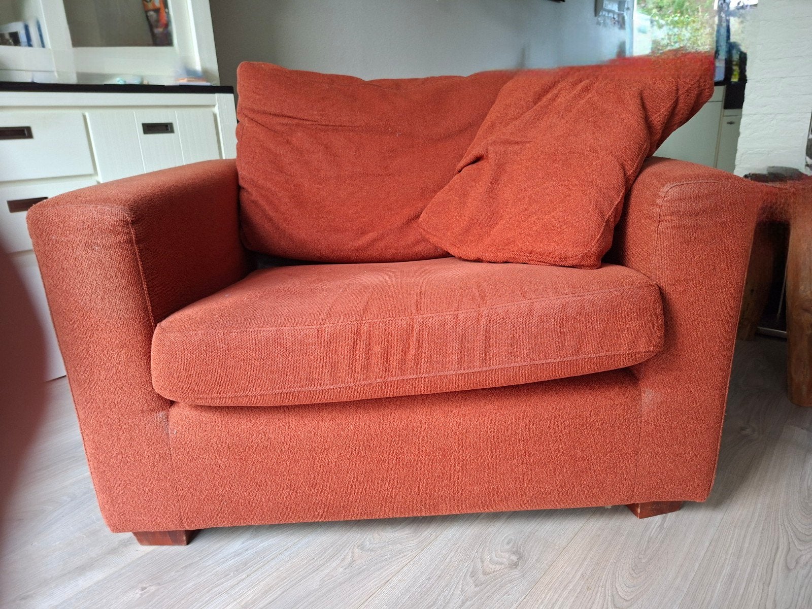 Ruime 1 zits-bank, Huis en Inrichting, Banken | Sofa's en Chaises Longues, Ophalen, Gebruikt, Eenpersoons, 75 tot 100 cm