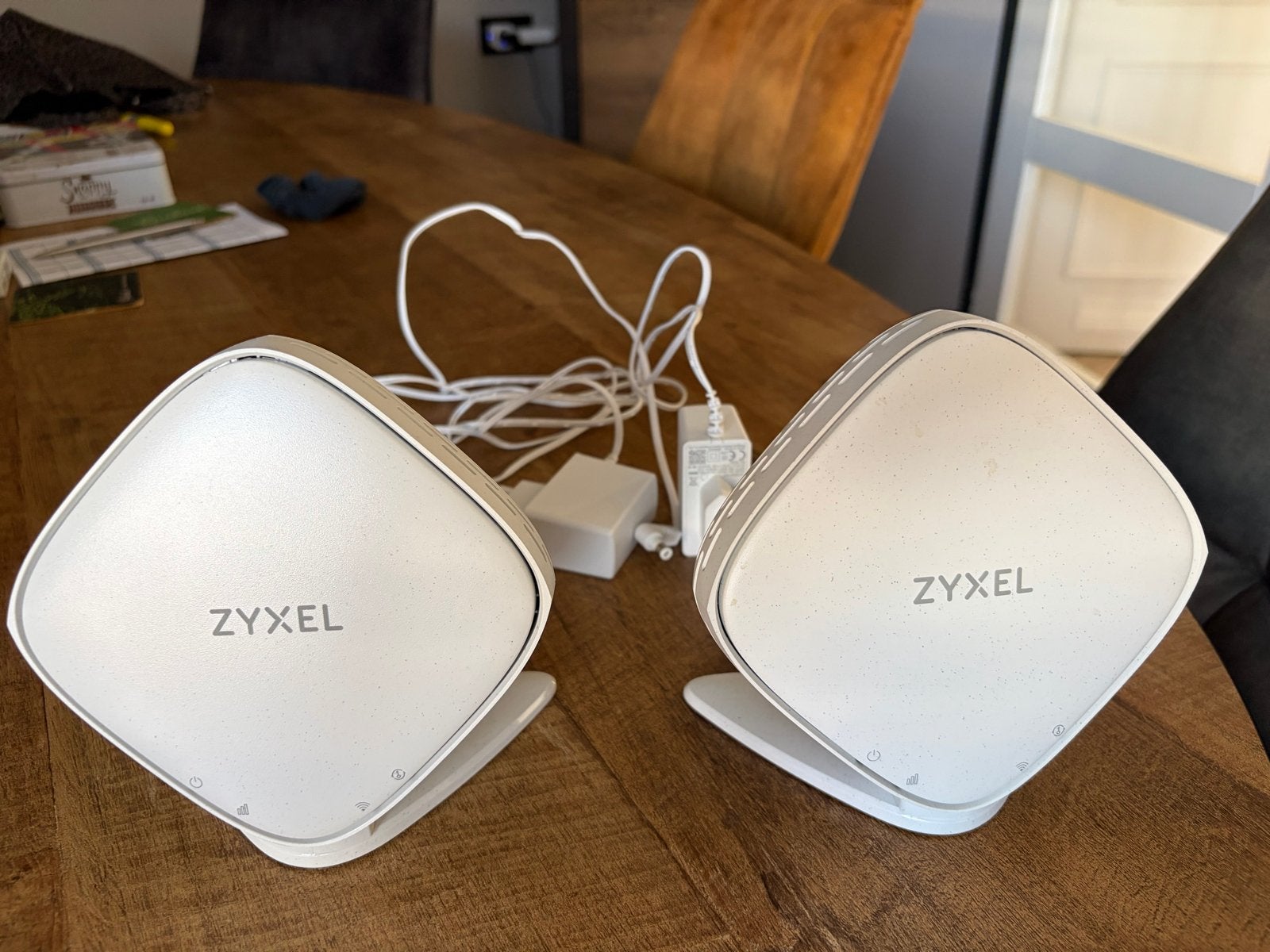 2x Zyxel mesh point AX6000, Verzenden, Zo goed als nieuw, Router