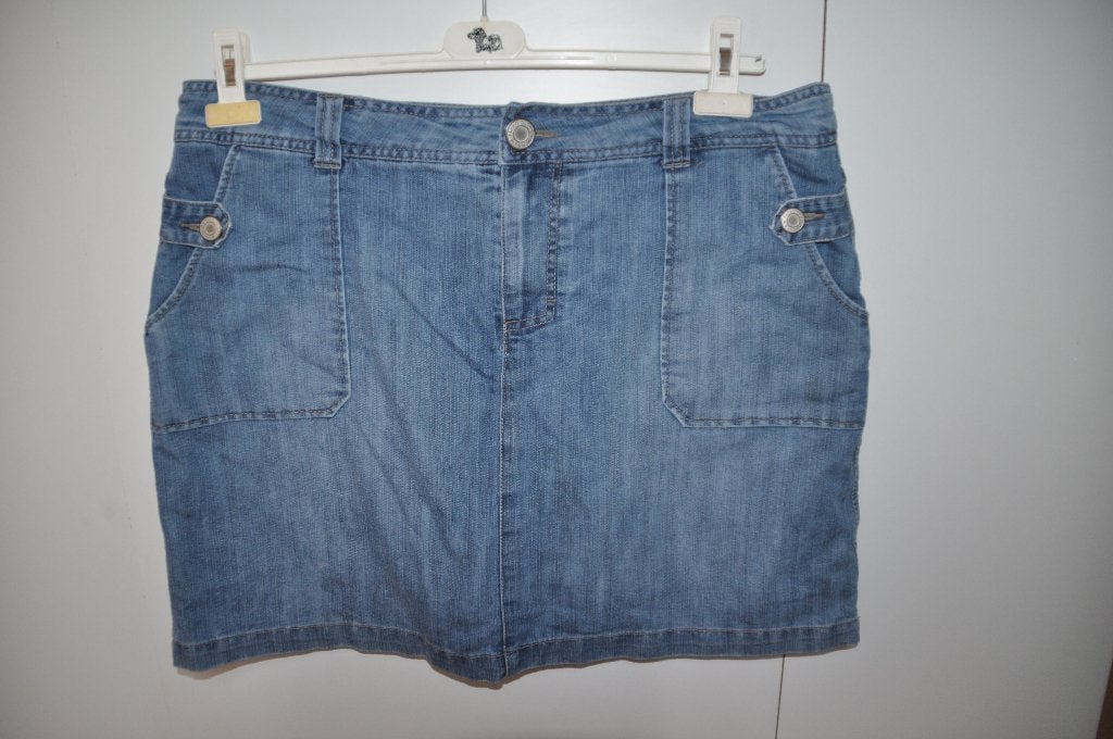 RST3 Spijkerrok met broekje erin maat 44 Faded Glory, Kleding | Dames, Grote Maten, Ophalen of Verzenden, Zo goed als nieuw, Blauw