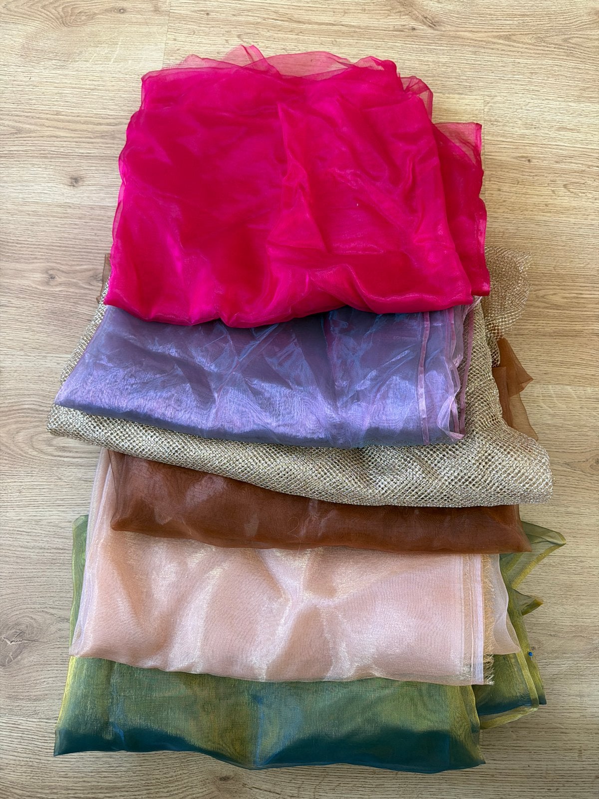 Decoratieve Organza Stoffen Set - Diverse Kleuren, Ophalen, Overige materialen, Meerkleurig, Zo goed als nieuw