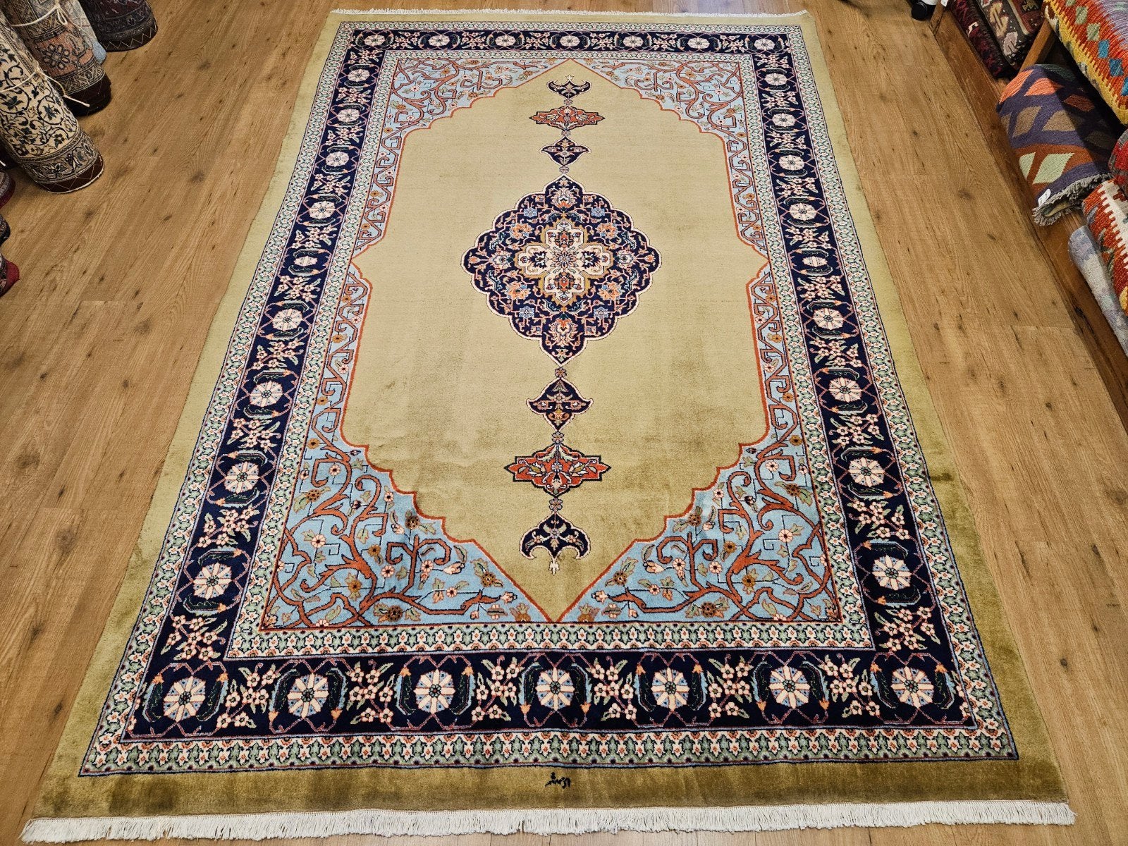 Handgeknoopt perzisch tapijt tabriz 303x202, Info@SlatsAntiek.nl, Perzisch, Vof Slats Antiek, 200 cm of meer